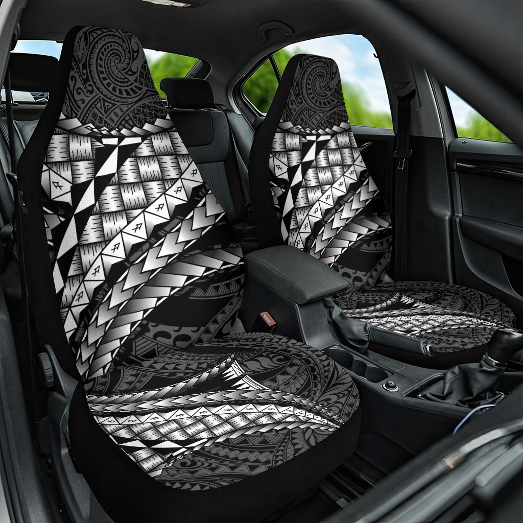 Hawaii Lauhala Tattoo Car Seat Cover Hawaiian Hala Leaf Weaving LT14 One Size Black - Polynesian Pride
