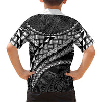 Hawaii Lauhala Tattoo Family Matching Short Sleeve Bodycon Dress and Hawaiian Shirt Hawaiian Hala Leaf Weaving