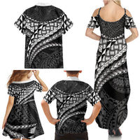 Hawaii Lauhala Tattoo Family Matching Summer Maxi Dress and Hawaiian Shirt Hawaiian Hala Leaf Weaving