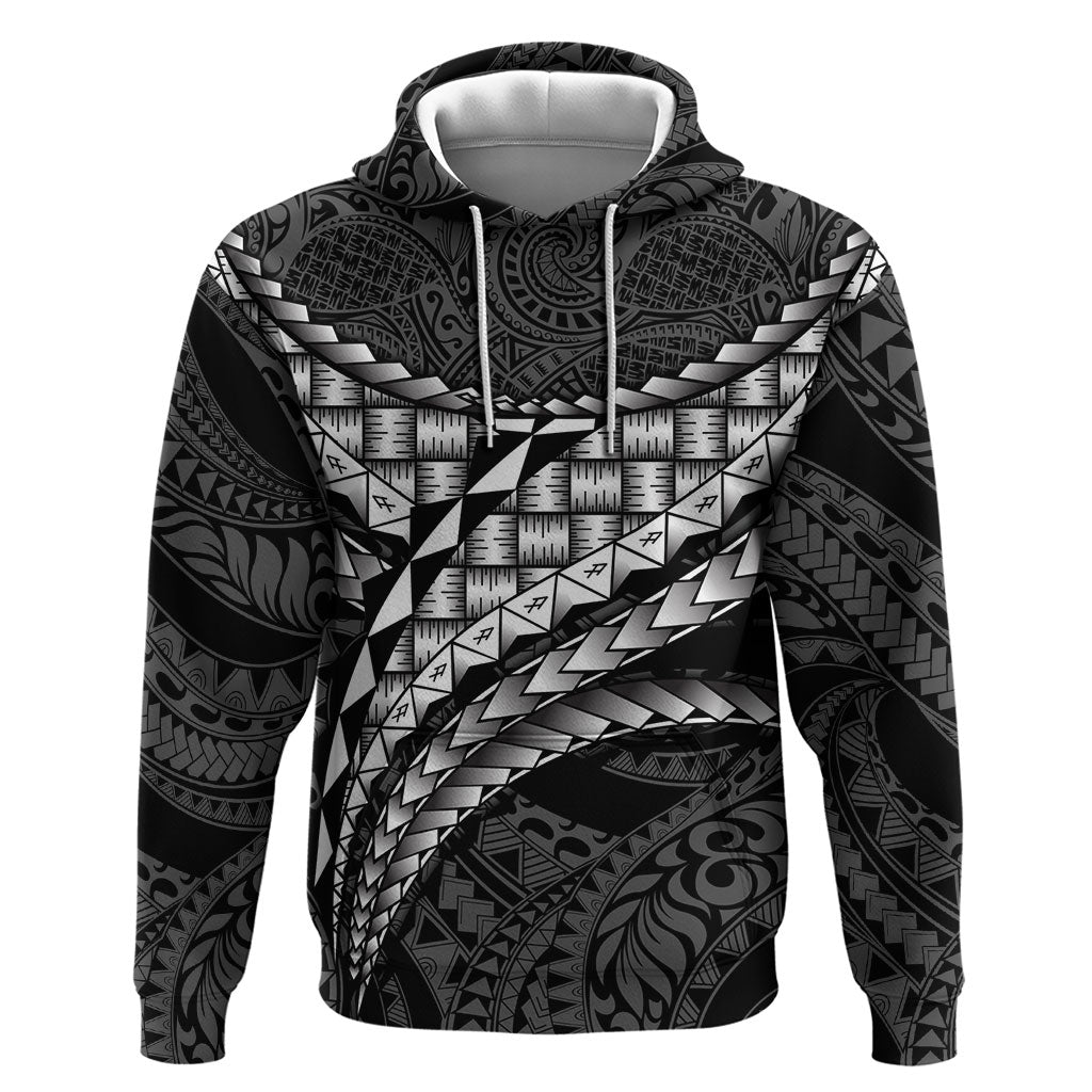 Hawaii Lauhala Tattoo Hoodie Hawaiian Hala Leaf Weaving LT14 Pullover Hoodie Black - Polynesian Pride