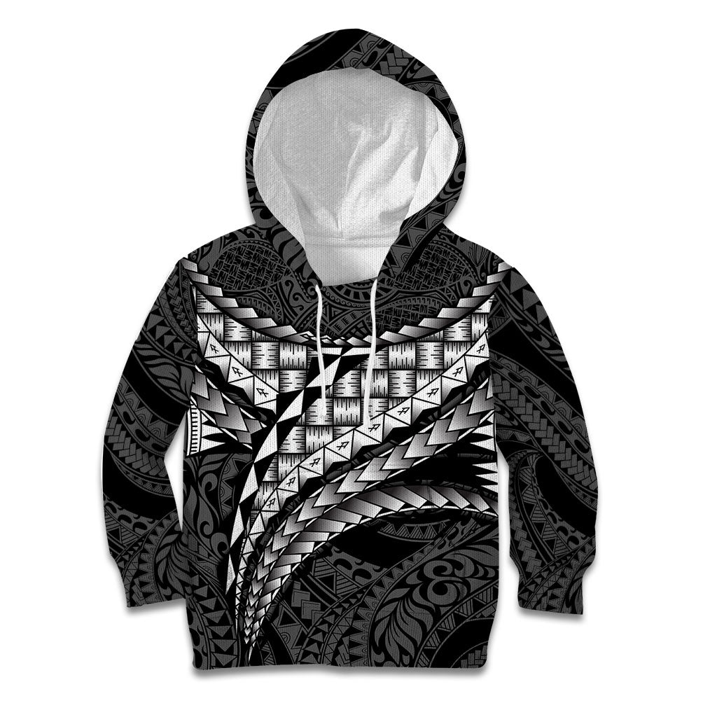 Hawaii Lauhala Tattoo Kid Hoodie Hawaiian Hala Leaf Weaving LT14 Hoodie Black - Polynesian Pride