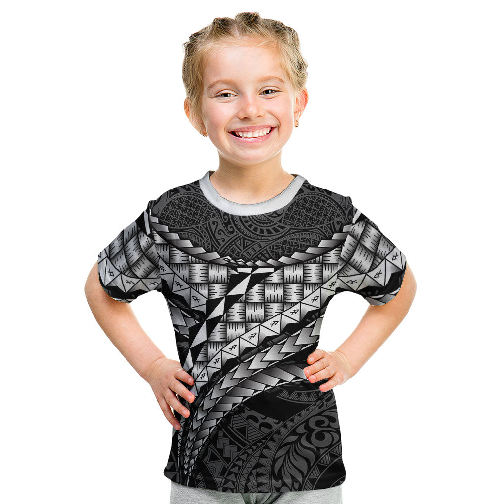 Hawaii Lauhala Tattoo Kid T Shirt Hawaiian Hala Leaf Weaving LT14 Black - Polynesian Pride