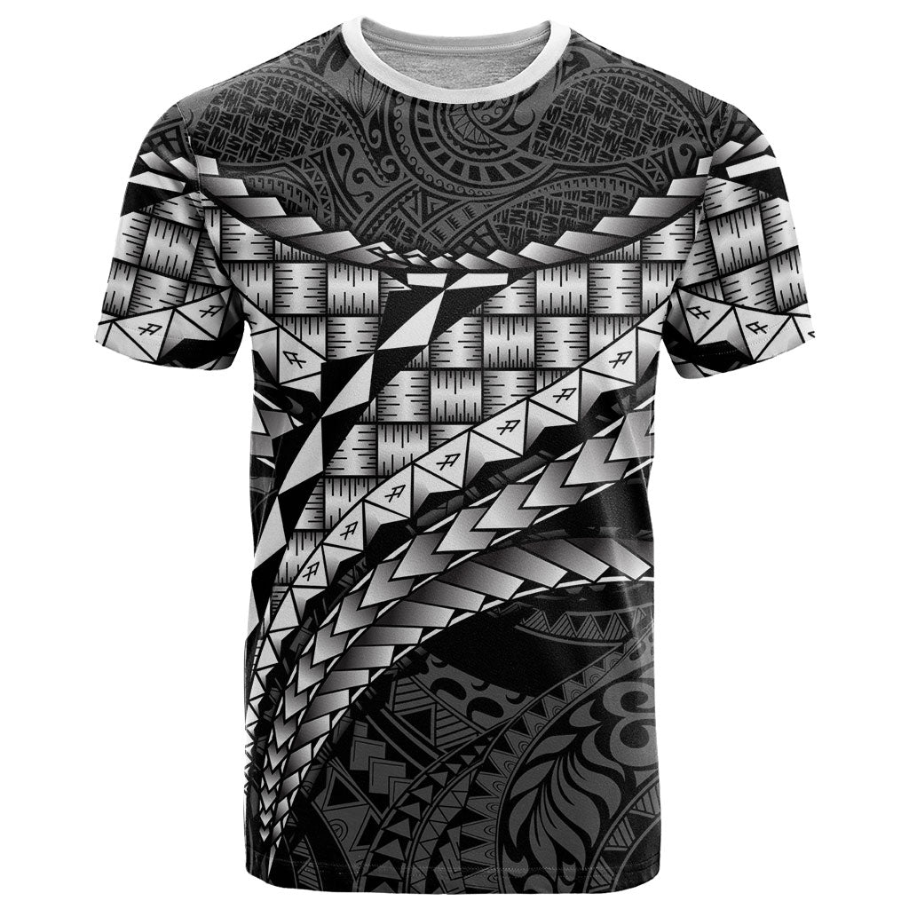 Hawaii Lauhala Tattoo T Shirt Hawaiian Hala Leaf Weaving LT14 Black - Polynesian Pride