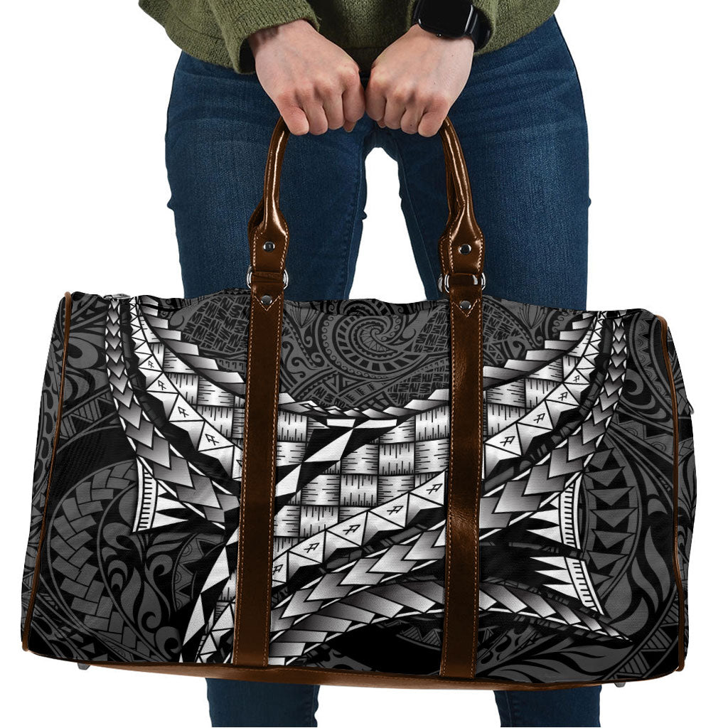 Hawaii Lauhala Tattoo Travel Bag Hawaiian Hala Leaf Weaving LT14 Black - Polynesian Pride