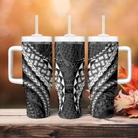 Hawaii Lauhala Tattoo Tumbler With Handle Hawaiian Hala Leaf Weaving