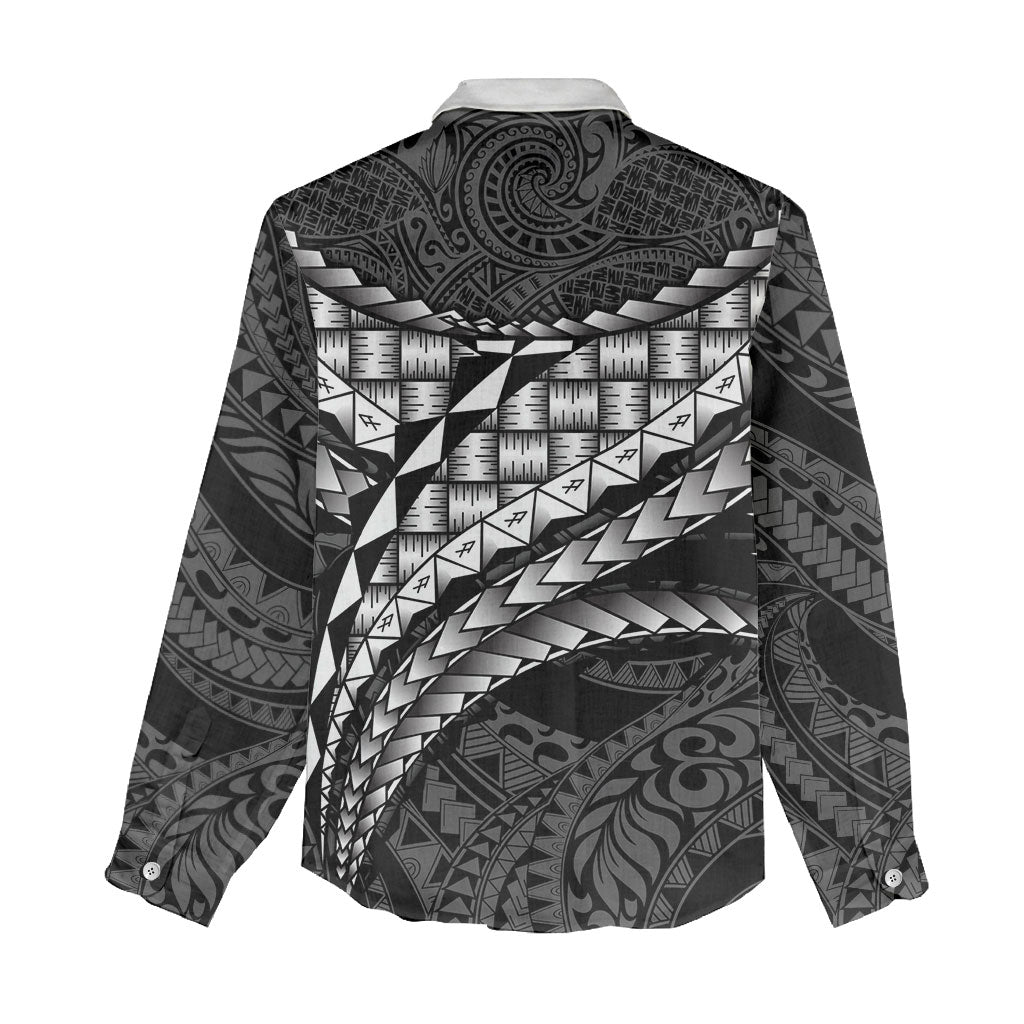 Hawaii Lauhala Tattoo Women Casual Shirt Hawaiian Hala Leaf Weaving