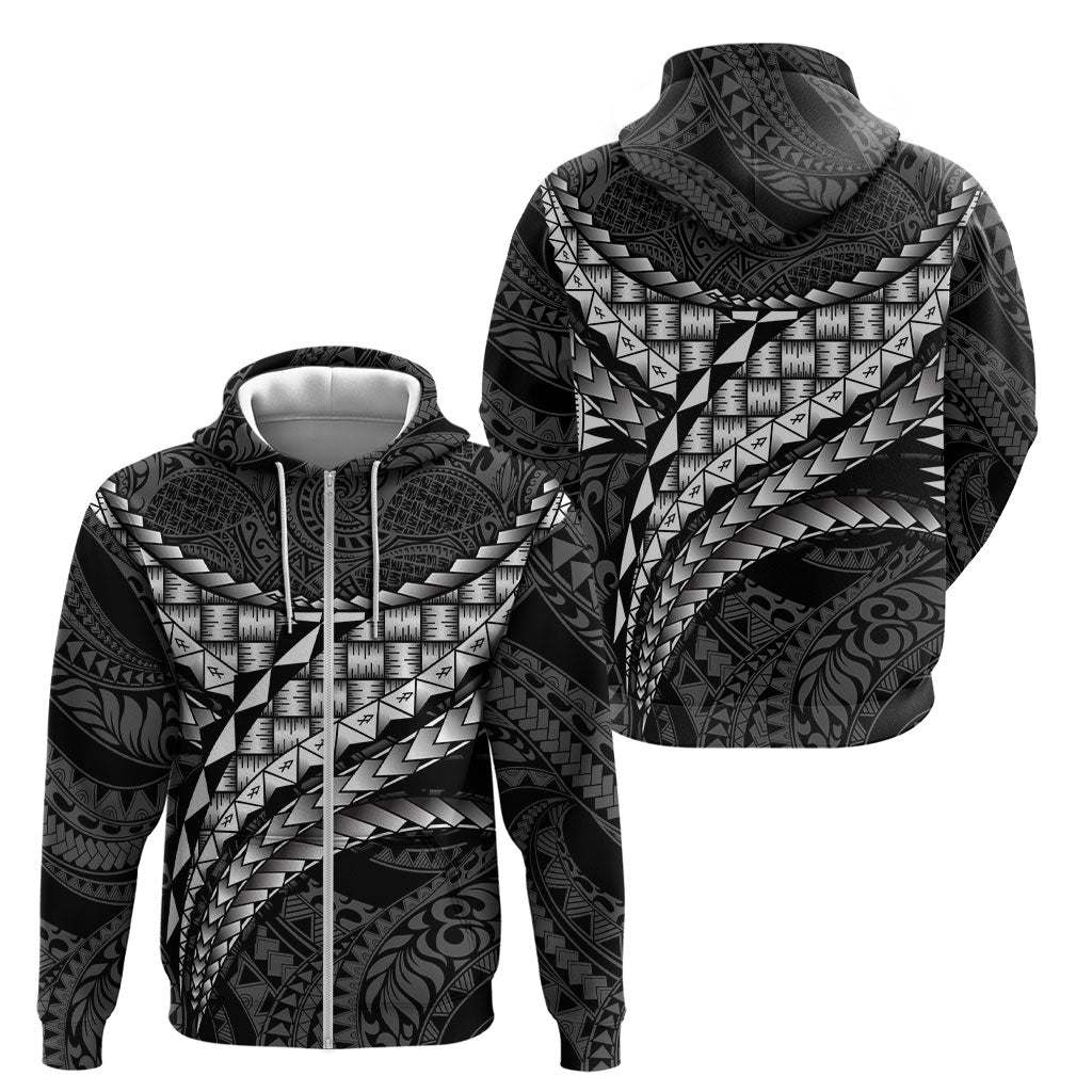 Hawaii Lauhala Tattoo Zip Hoodie Hawaiian Hala Leaf Weaving