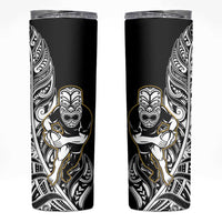 New Zealand Silver Fern Rugby Skinny Tumbler All Black Maori Version Black LT14 Black - Polynesian Pride