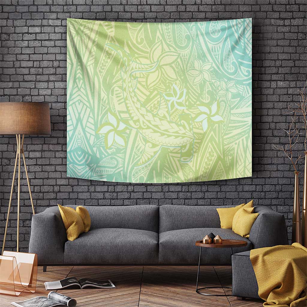 Baby Green Gradient Polynesia Tapestry Hawaiian Tribal Hammerhead Shark Tattoo LT14 - Polynesian Pride