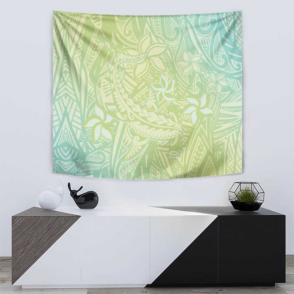 Baby Green Gradient Polynesia Tapestry Hawaiian Tribal Hammerhead Shark Tattoo LT14 - Polynesian Pride