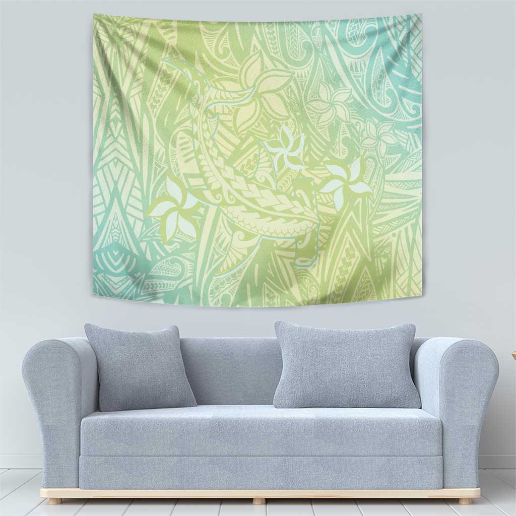 Baby Green Gradient Polynesia Tapestry Hawaiian Tribal Hammerhead Shark Tattoo LT14 - Polynesian Pride