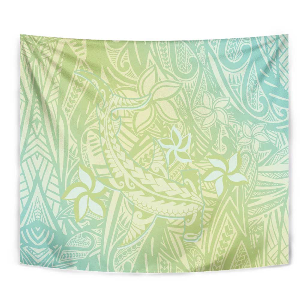 Baby Green Gradient Polynesia Tapestry Hawaiian Tribal Hammerhead Shark Tattoo LT14 - Polynesian Pride
