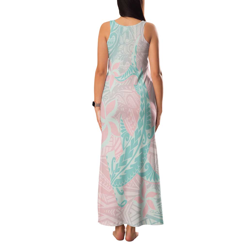 Baby Pink Gradient Polynesia Family Matching Tank Maxi Dress and Hawaiian Shirt Hawaiian Tribal Hammerhead Shark Tattoo LT14 - Polynesian Pride