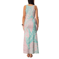Baby Pink Gradient Polynesia Family Matching Tank Maxi Dress and Hawaiian Shirt Hawaiian Tribal Hammerhead Shark Tattoo LT14 - Polynesian Pride