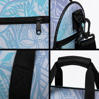 Baby Blue Gradient Polynesia Duffle Bag Hawaiian Tribal Hammerhead Shark Tattoo LT14 - Polynesian Pride
