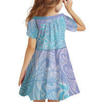 Baby Blue Gradient Polynesia Family Matching Summer Maxi Dress and Hawaiian Shirt Hawaiian Tribal Hammerhead Shark Tattoo LT14 - Polynesian Pride