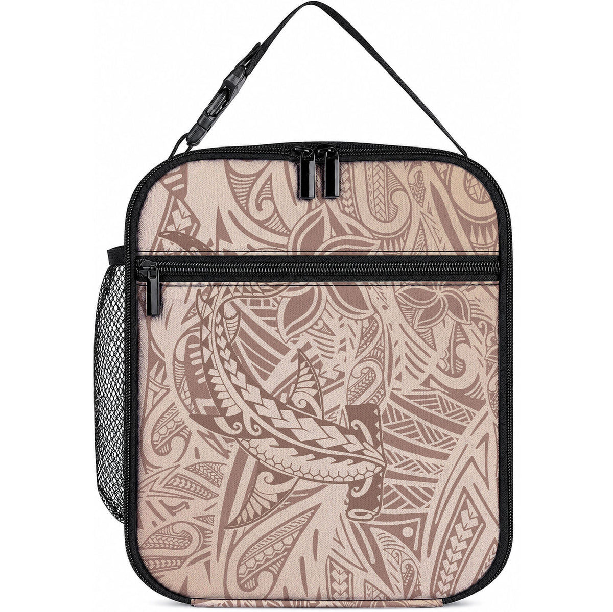 Pink Gradient Polynesia Lunch Bag Hawaiian Tribal Hammerhead Shark Tattoo LT14 10.2 × 8.3 × 4.3 inch Pink - Polynesian Pride