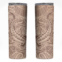 Pastel Brown Polynesia Skinny Tumbler Hawaiian Tribal Hammerhead Shark Tattoo LT14 Pastel Brown - Polynesian Pride