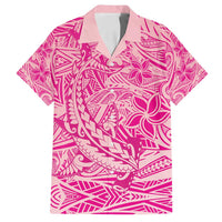 Beige Gradient Polynesia Family Matching Off Shoulder Maxi Dress and Hawaiian Shirt Hawaiian Tribal Hammerhead Shark Tattoo LT14 Dad's Shirt - Short Sleeve Beige - Polynesian Pride