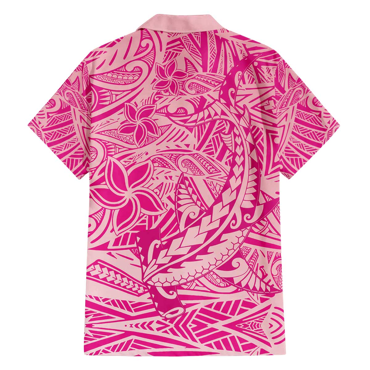 Beige Gradient Polynesia Family Matching Off Shoulder Short Dress and Hawaiian Shirt Hawaiian Tribal Hammerhead Shark Tattoo LT14 - Polynesian Pride