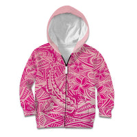 Beige Gradient Polynesia Kid Hoodie Hawaiian Tribal Hammerhead Shark Tattoo LT14 Zip Hoodie Beige - Polynesian Pride