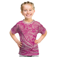 Beige Gradient Polynesia Kid T Shirt Hawaiian Tribal Hammerhead Shark Tattoo LT14 Beige - Polynesian Pride