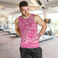 Beige Gradient Polynesia Men Tank Top Hawaiian Tribal Hammerhead Shark Tattoo LT14 Beige - Polynesian Pride