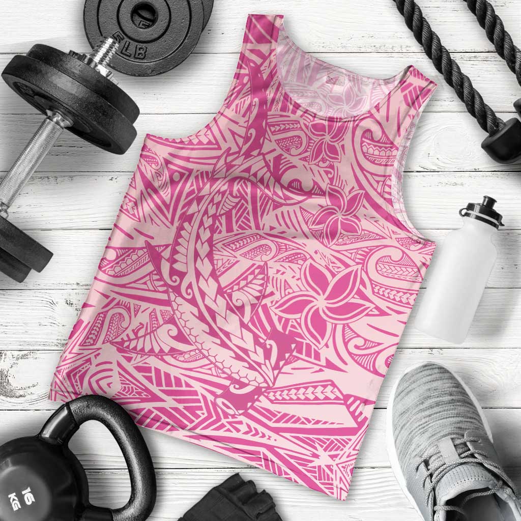 Beige Gradient Polynesia Men Tank Top Hawaiian Tribal Hammerhead Shark Tattoo LT14 - Polynesian Pride