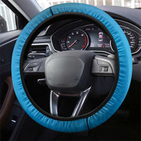 Blue Gradient Polynesia Steering Wheel Cover Hawaiian Tribal Hammerhead Shark Tattoo LT14 - Polynesian Pride
