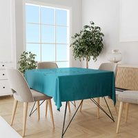 Dark Cyan Gradient Polynesia Tablecloth Hawaiian Tribal Hammerhead Shark Tattoo