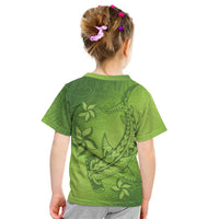 Green Gradient Polynesia Kid T Shirt Hawaiian Tribal Hammerhead Shark Tattoo LT14 - Polynesian Pride