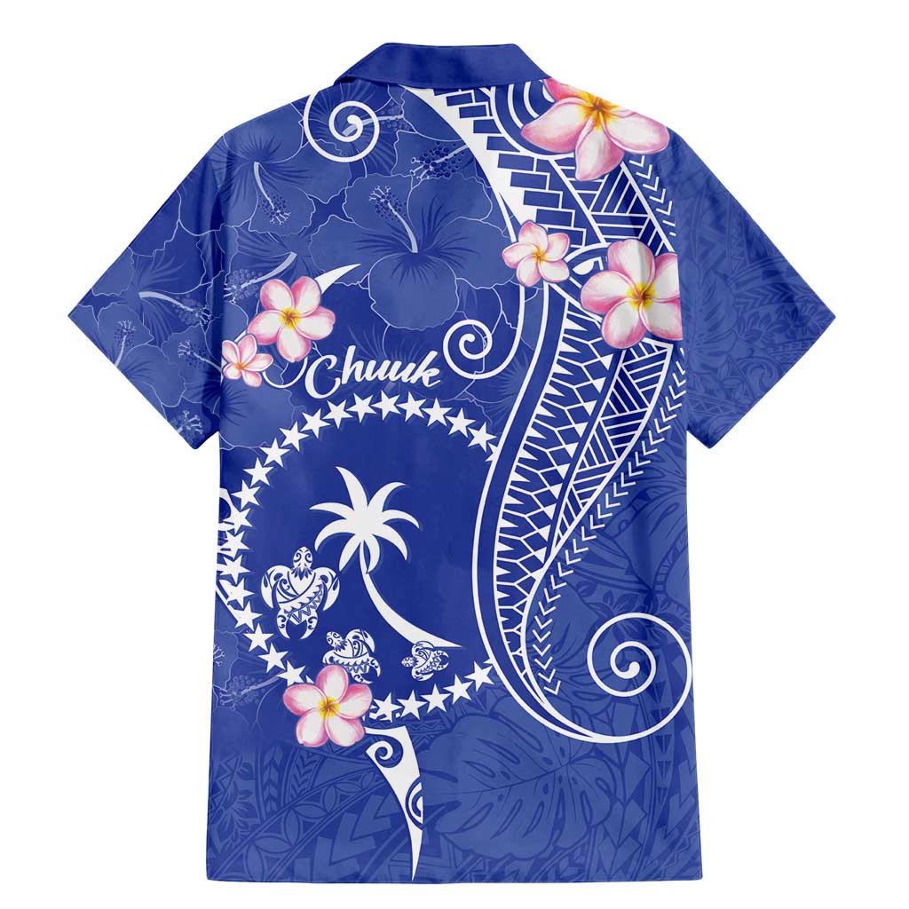 FSM Chuuk Constitution Day Family Matching Mermaid Dress and Hawaiian Shirt Frangipani Flowers Polynesian Curves Style LT14 - Polynesian Pride