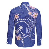 FSM Chuuk Constitution Day Family Matching Puletasi and Hawaiian Shirt Frangipani Flowers Polynesian Curves Style LT14 - Polynesian Pride