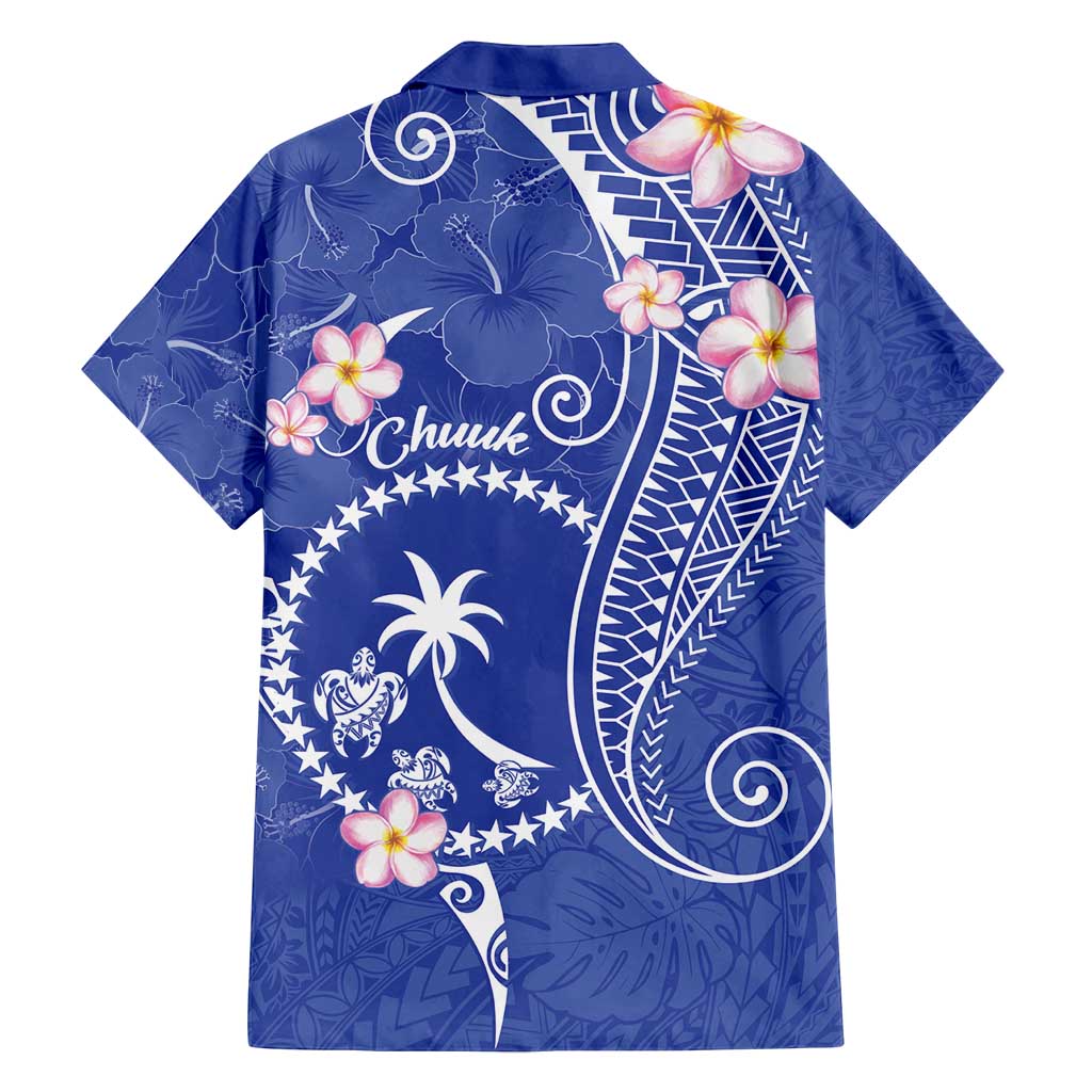 FSM Chuuk Constitution Day Family Matching Summer Maxi Dress and Hawaiian Shirt Frangipani Flowers Polynesian Curves Style LT14 - Polynesian Pride