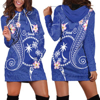 FSM Chuuk Constitution Day Hoodie Dress Frangipani Flowers Polynesian Curves Style LT14 - Polynesian Pride