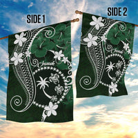 FSM Chuuk Garden Flag Turtle Tropical Flowers Polynesian - Green LT14 - Polynesian Pride