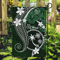 FSM Chuuk Garden Flag Turtle Tropical Flowers Polynesian - Green LT14 Garden Flag Green - Polynesian Pride