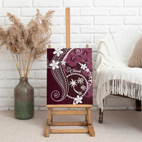 FSM Chuuk Canvas Wall Art Turtle Tropical Flowers Polynesian - Pink