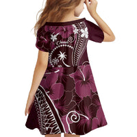 FSM Chuuk Family Matching Short Sleeve Bodycon Dress and Hawaiian Shirt Turtle Tropical Flowers Polynesian - Pink LT14 - Polynesian Pride