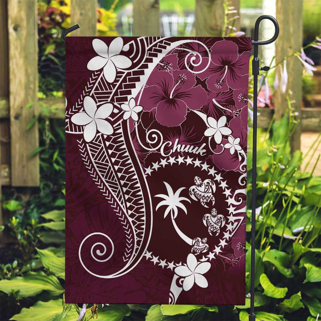 FSM Chuuk Garden Flag Turtle Tropical Flowers Polynesian - Pink LT14 Garden Flag Pink - Polynesian Pride