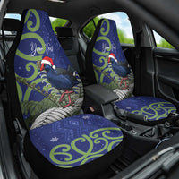 Personalized New Zealand Pukeko Christmas Car Seat Cover Meri Kirihimete Taniko Ponga Koru Blue LT14 One Size Blue - Polynesian Pride