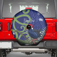 Personalized New Zealand Pukeko Christmas Spare Tire Cover Meri Kirihimete Taniko Ponga Koru Blue LT14 - Polynesian Pride