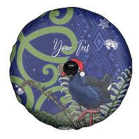 Personalized New Zealand Pukeko Christmas Spare Tire Cover Meri Kirihimete Taniko Ponga Koru Blue LT14 - Polynesian Pride