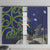 Personalized New Zealand Pukeko Christmas Window Curtain Meri Kirihimete Taniko Ponga Koru Blue - Polynesian Pride