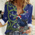 Personalized New Zealand Pukeko Christmas Women Casual Shirt Meri Kirihimete Taniko Ponga Koru Blue - Polynesian Pride
