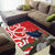 Personalized New Zealand Pukeko Christmas Area Rug Meri Kirihimete Taniko Ponga Koru Red - Polynesian Pride