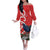 Personalized New Zealand Pukeko Christmas Off The Shoulder Long Sleeve Dress Meri Kirihimete Taniko Ponga Koru Red - Polynesian Pride