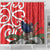 Personalized New Zealand Pukeko Christmas Shower Curtain Meri Kirihimete Taniko Ponga Koru Red - Polynesian Pride
