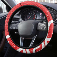 New Zealand Pukeko Christmas Steering Wheel Cover Meri Kirihimete Taniko Ponga Koru Red LT14 - Polynesian Pride