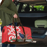 Personalized New Zealand Pukeko Christmas Travel Bag Meri Kirihimete Taniko Ponga Koru Red LT14 - Polynesian Pride